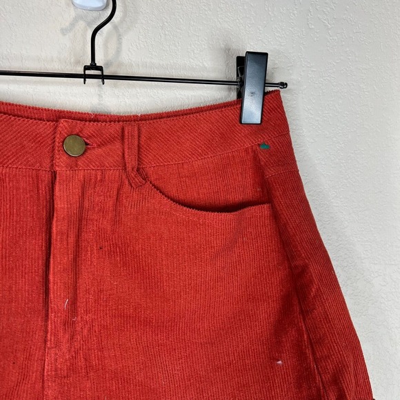 Superdown Dasha Shorts Rust High Rise Corduroy Cuffed Casual WomenSmall S - Picture 3 of 15